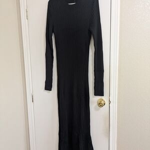 GAP Black Bodycon Long Sleeve Dress
